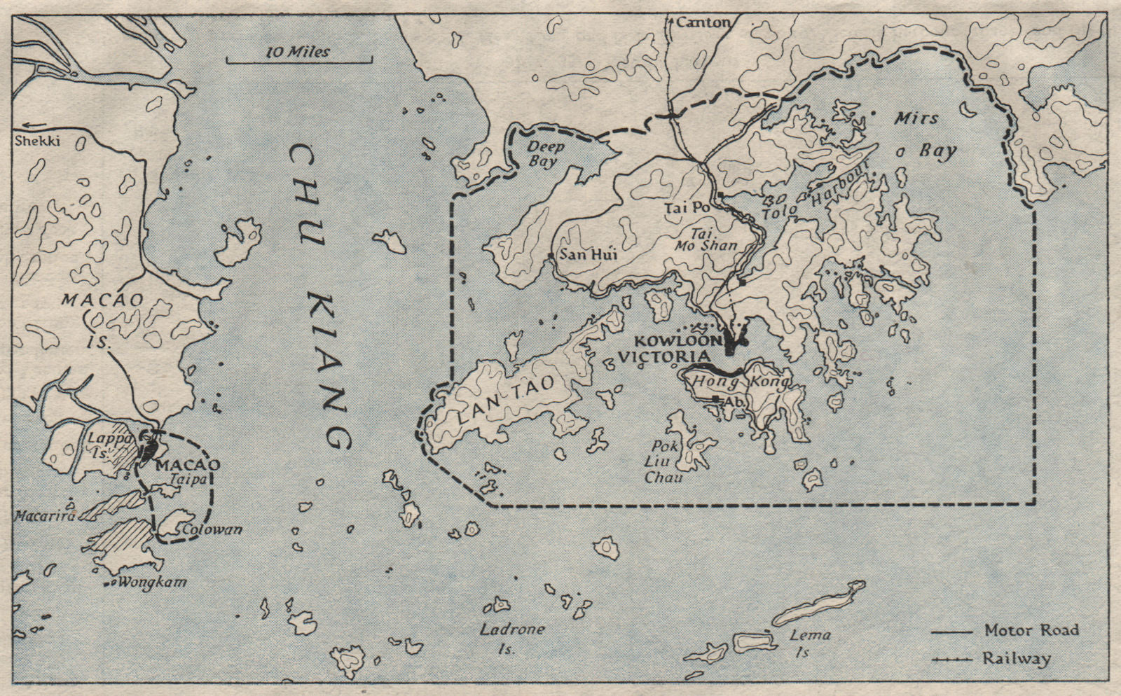 HONG KONG AND MACAO. China. WW2 ROYAL NAVY INTELLIGENCE MAP 1945 old